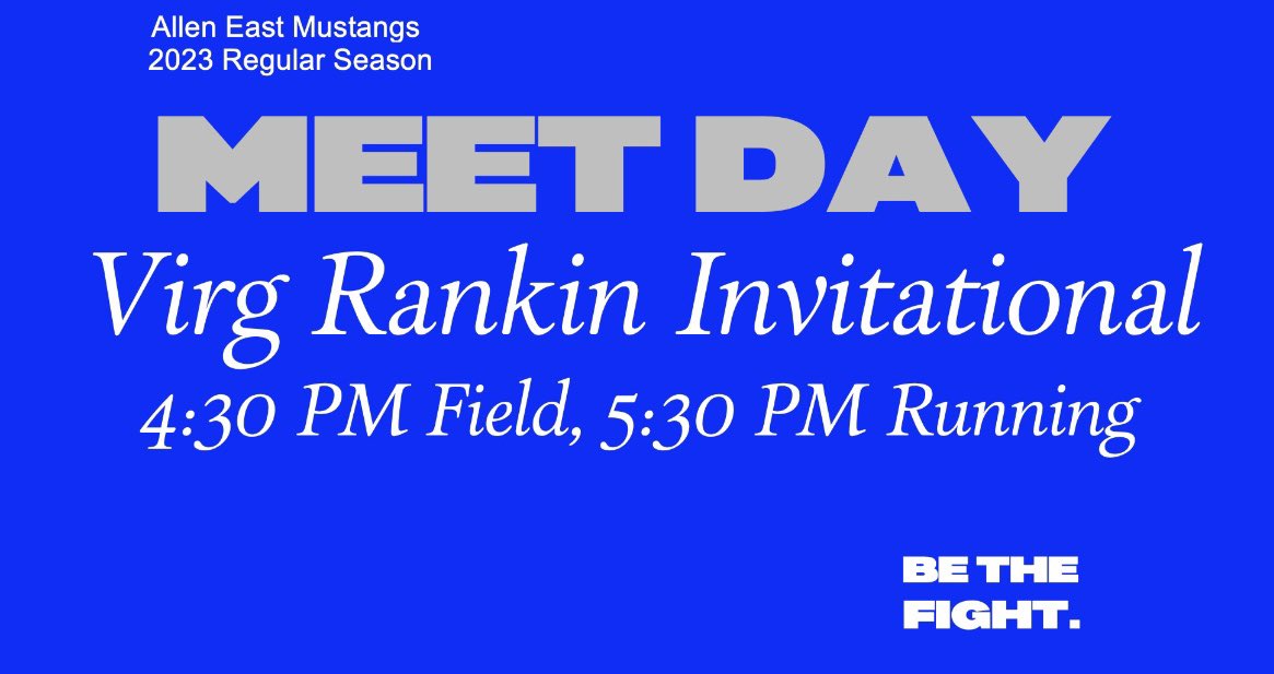 AllenEastTF's tweet image. Invite Day! 

🏃‍♀️🏃 Virg Rankin Invitational 
⏰ 4:30 field, running 5:30
📍North Union HS, Richwood

#BeTheFight