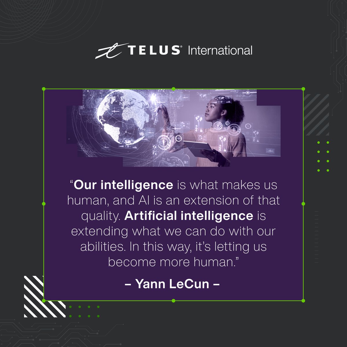 AICommunitybyTI's tweet image. AI extends our intelligence beyond limits 👇

#QuoteOfTheDay #AI #AIForTheFuture