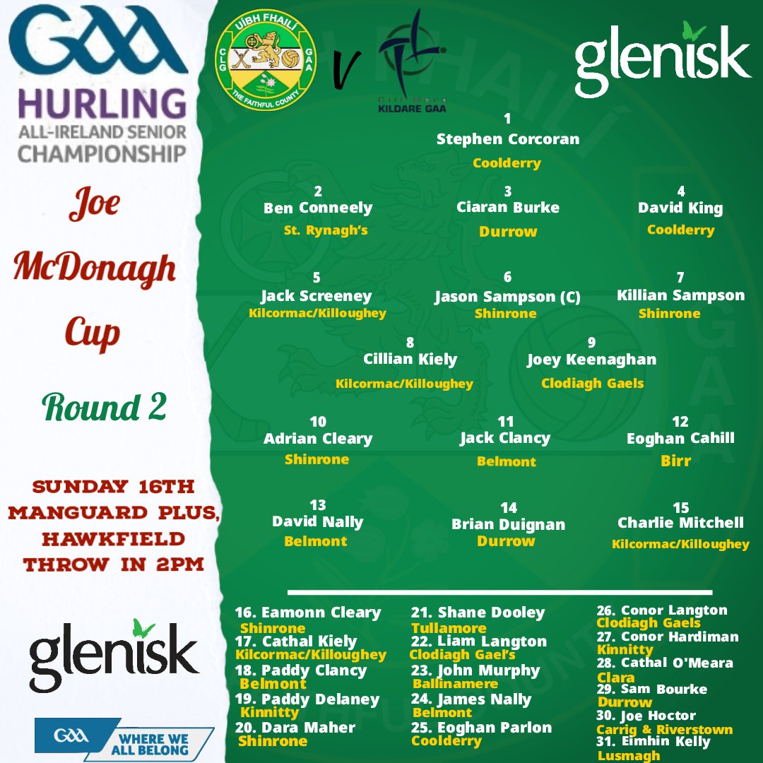Official Offaly GAA on Twitter "The Offaly_GAA senior hurling team