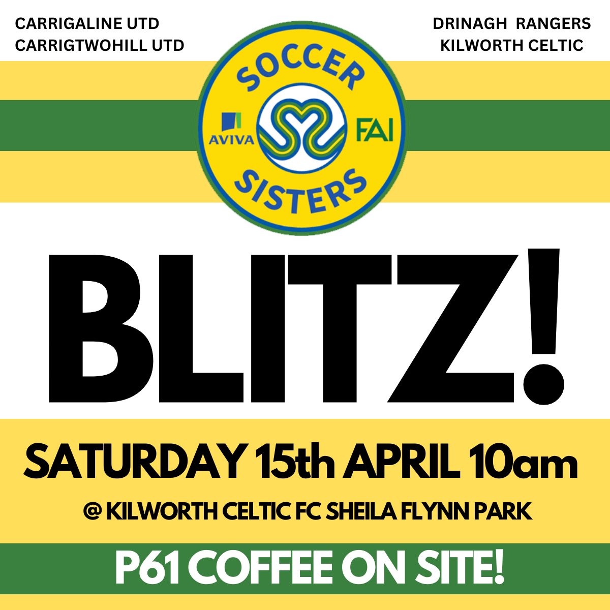 Our @FAIreland @AVIVAIRELAND  Soccer Sisters blitz is GO for launch tomorrow morning!

See you there @CarrigalineUtd  @CarrigUnitedAFC @DrinaghRangers 

@FAICork @FAICoachEd 
@CoughloDerek @BigRedBench @BlogIrish @Corks96FM @CorkSports