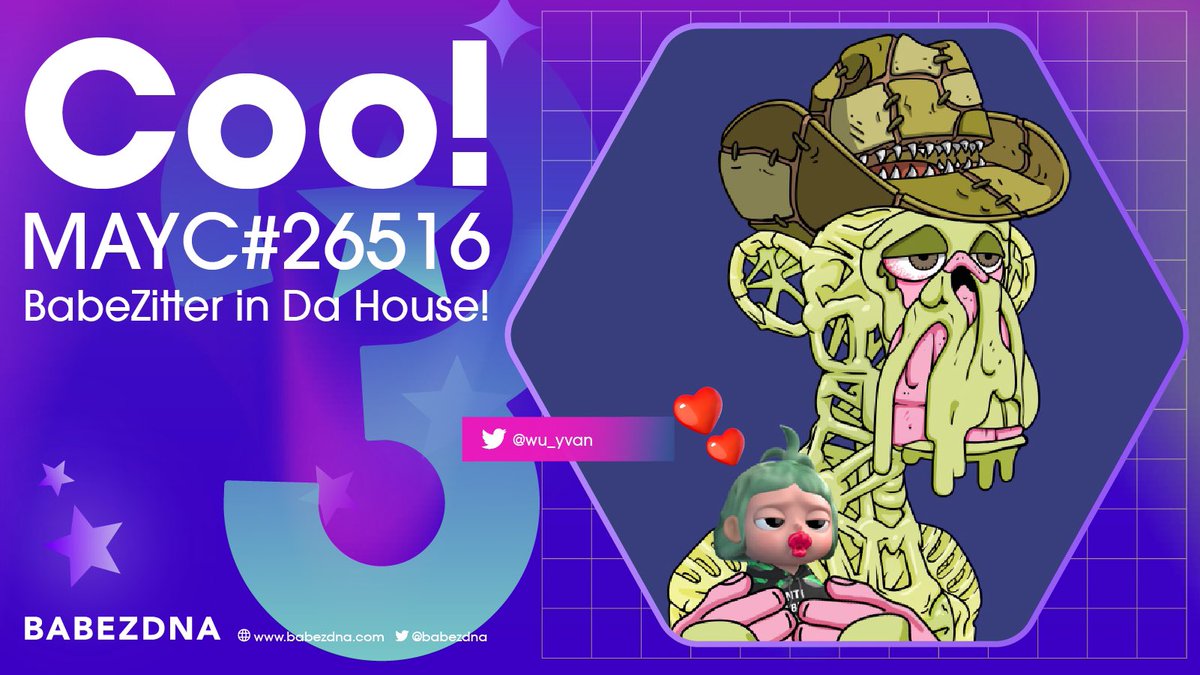 How-dee! Welcome BabeZitter <a href="/wu_yvan/">yvanwu.eth</a> in Da House! 

Gotta love the cowboy hat! Papa should have one too 🤪

#MutantFam in Da House! 

#MAYV #nft