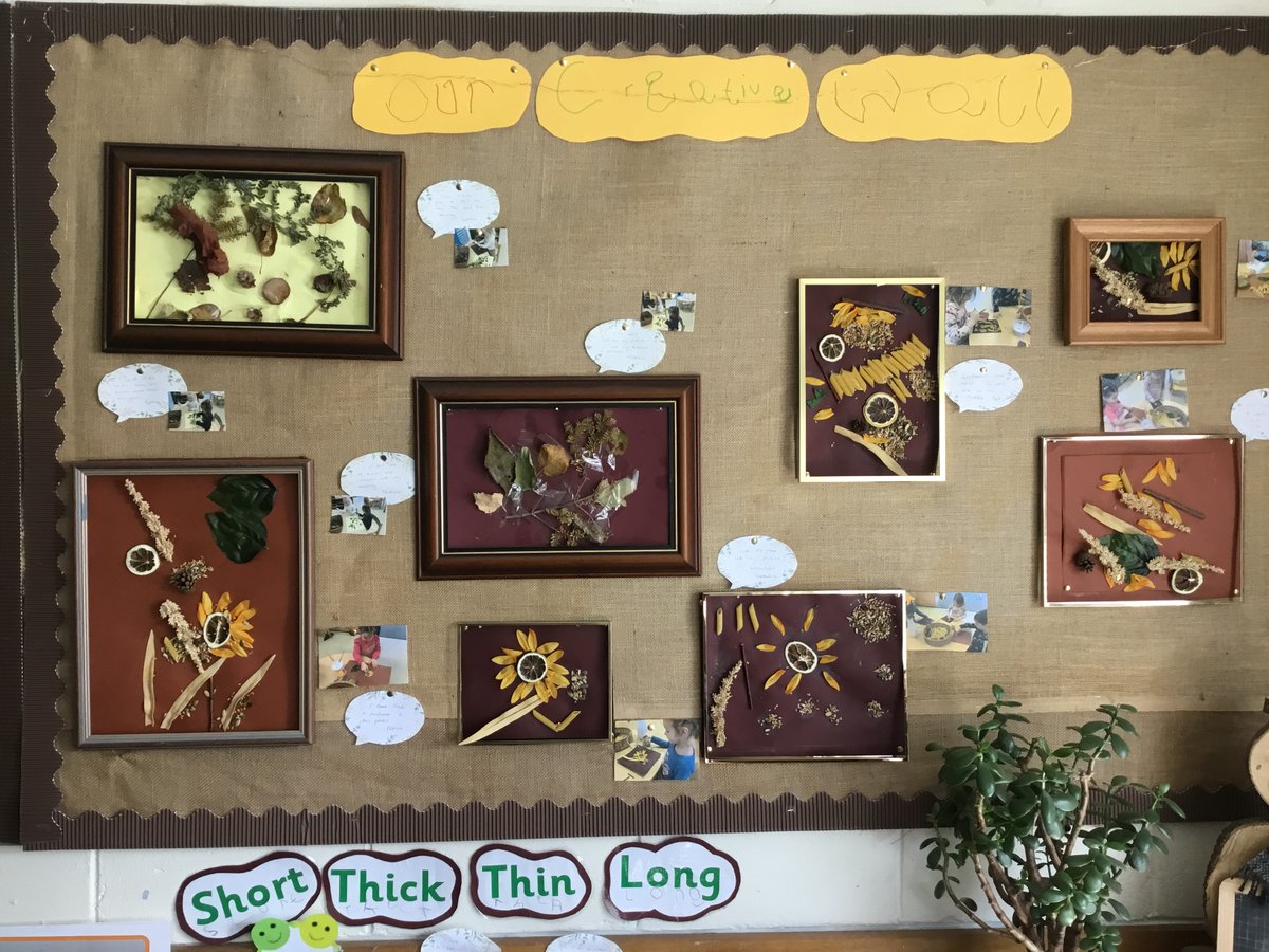 We loved being creative in the art and craft area. We used a range of natural materials to create and make beautiful pictures for our creative wall. #ELCstnics #participationstnics #believingandachievingstnics <a href="/wlelc/">West Lothian Early Learning & Childcare</a>