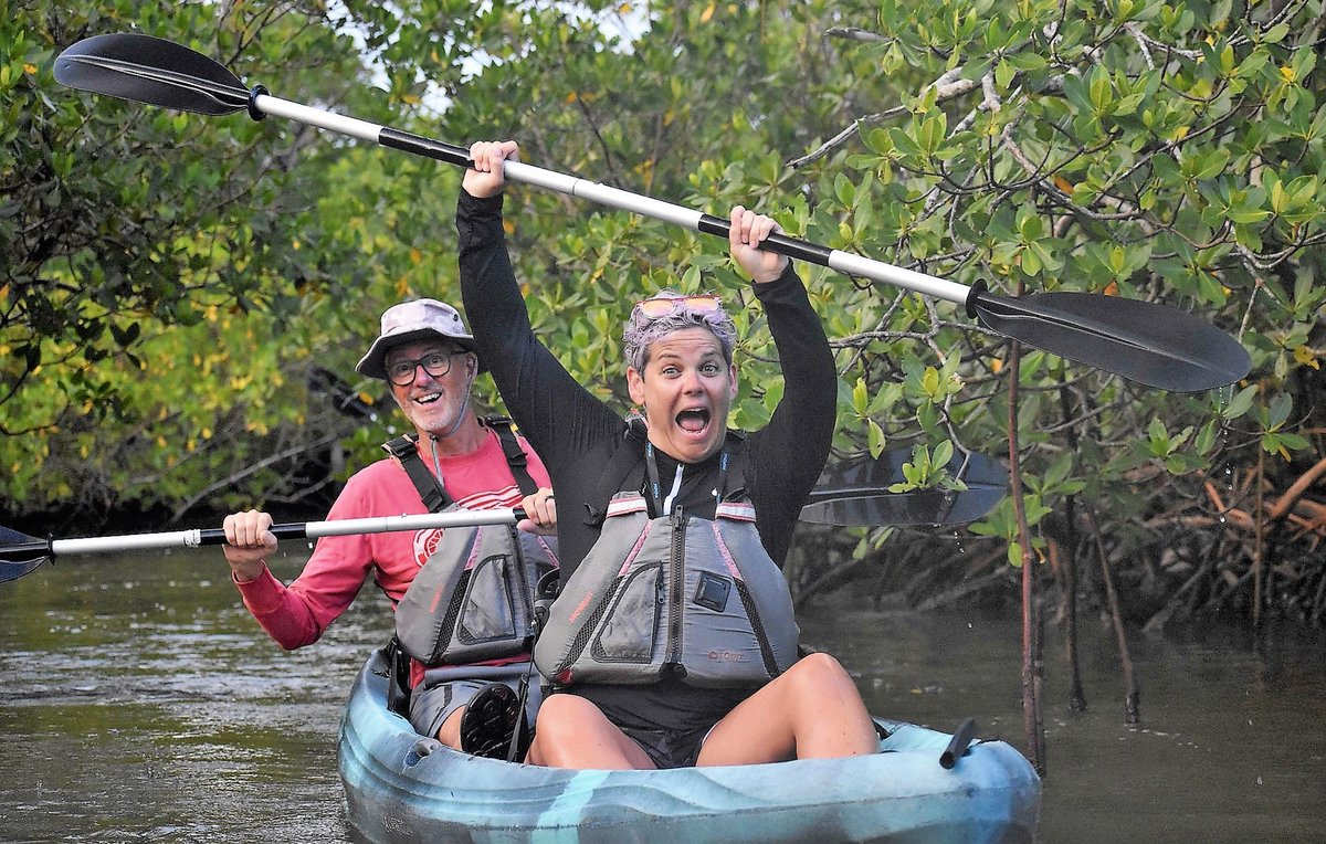 RisingTideFL's tweet photo. It's FRIDAY! Let loose, de-stress & have a blast on one of our biologist-led kayak or boat tours. Visit us at #Naples_Outfitters for everything you need for outdoors & even things you didn't know you needed! #RisingTideFL #paradisecoast #LoveFL #NaplesFL #kayak #Explore #TGIF https://t.co/4jntgY13lc