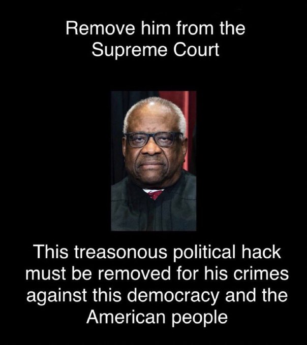 Supreme Court Justice Clarence Thomas is so FUCKING CORRUPT!👇#ClarenceThomasHasNoEthics #ClarenceThomasResign #ExpandtheSupremeCourt  #TheView #morningjoe