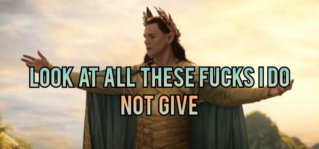 UnhingedFellows's tweet photo. Six of months since enjoying the #RingsOfPower finale. Let's read the inspiring words of our high-king Gil-Galad! https://t.co/LwfRIblrmj