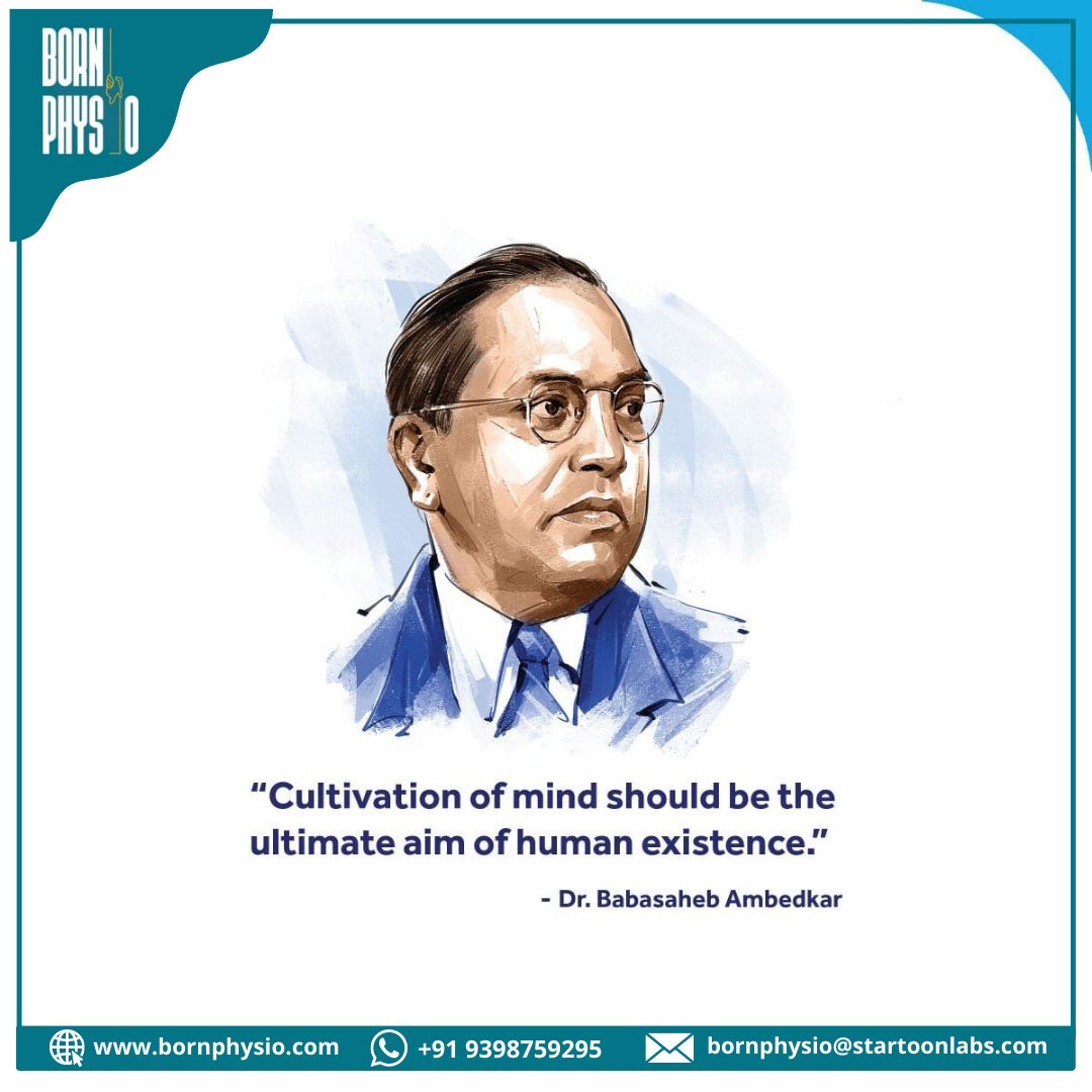 BornPhysio's tweet photo. On the occasion of Babasaheb Ambedkar's birth anniversary, we remember his tireless efforts as a social reformer and in drafting the Indian Constitution. Happy Ambedkar Jayanti! 
Follow:@bornphysio
#physio #physiotherapy #physiovideo #bornphysio #besttechnic #AmbedkarJayanti https://t.co/Nc7W7dPuxR