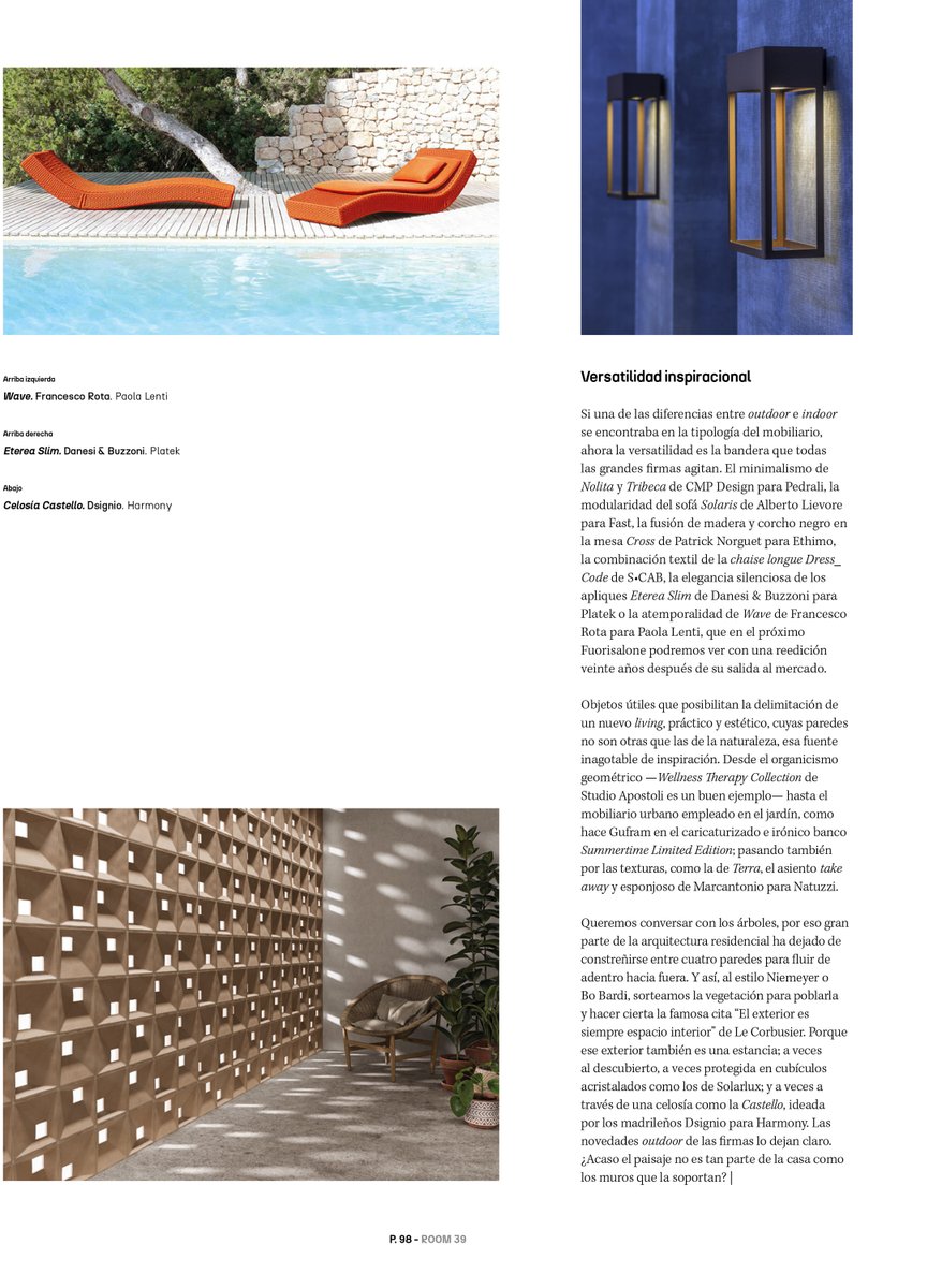 DSIGNIO_COM's tweet image. Thank you @room_diseno for publishing our #design Castello for @harmonyinspire_