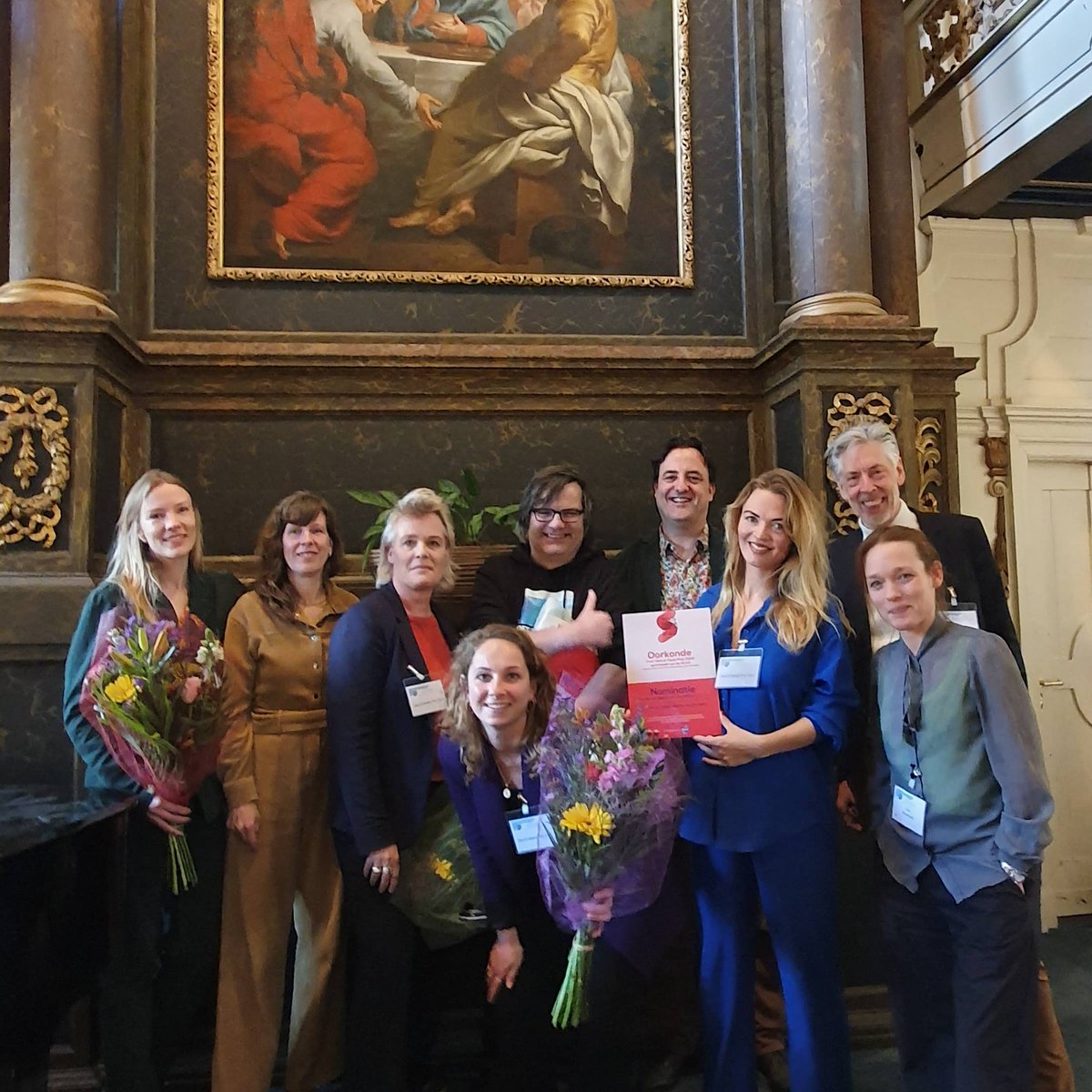 De genomineerden van de Seks &amp; Media Prijs tijdens de uitreiking op het NVVS Voorjaarscongres in de Gertrudiskapel te Utrecht. 

#media #seksualiteit #voorlichting #seksuologie #mariaschopman #nvvs #sekszusjes #Klokhuis #tussendelakens