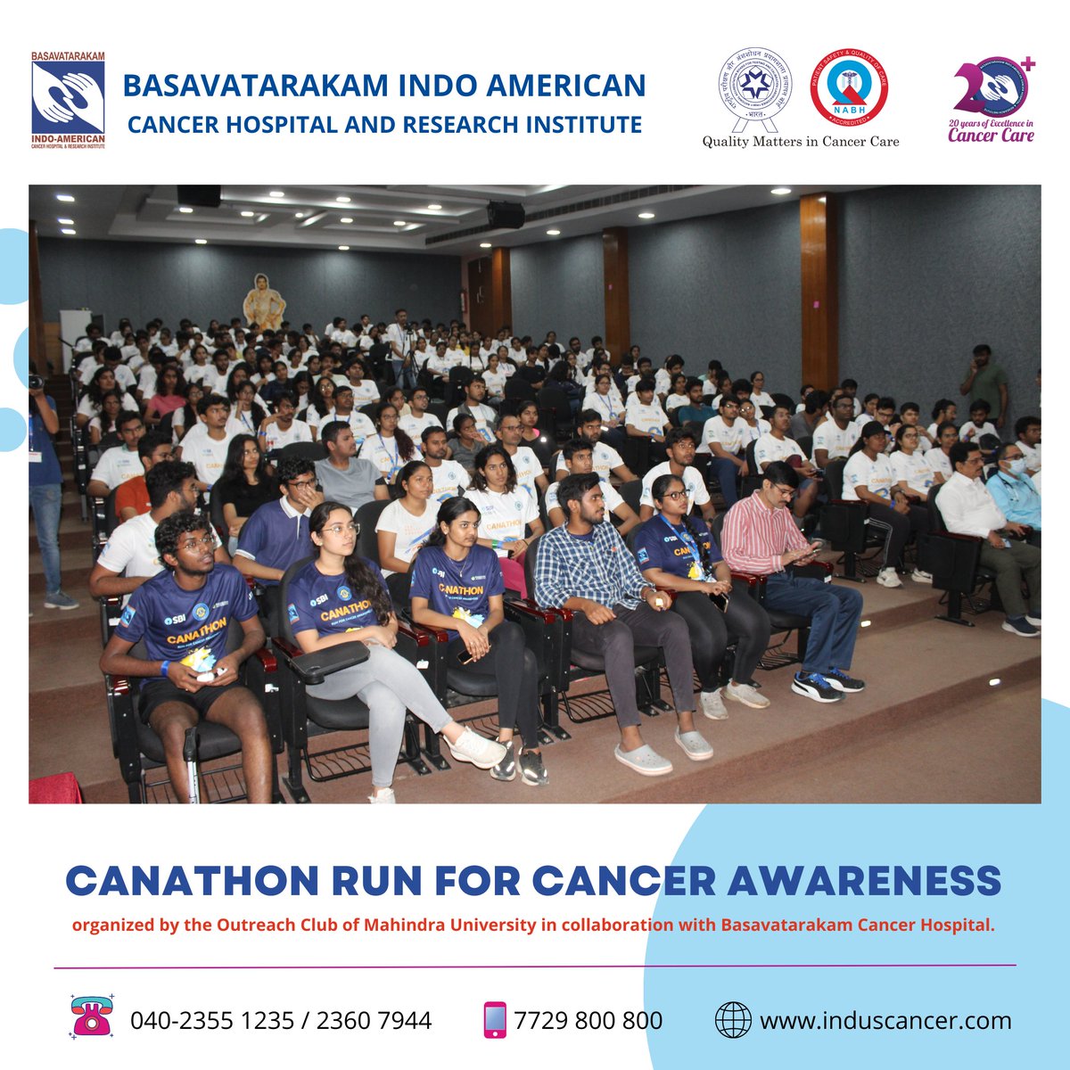 basavatarakam's tweet photo. A big thank you to all the participants, sponsors, and organizers for making this event a resounding success! Your dedication to promoting cancer awareness and a healthier future is truly inspiring.
Mahindra University (4/4)
#CANATHON #CancerAwareness  #Basavatarakam https://t.co/Fl0xuArRbG