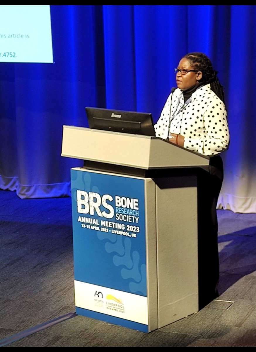 BRS 2023, grateful for the opportunity to talk science and highlight how HIV is affecting the bones of children growing up in Zimbabwe. <a href="/ThruZim/">THRU_ZIM</a>  <a href="/BoneResearchSoc/">BRS</a>  <a href="/SAMSON_tweets/">Sub-Saharan African Musculoskeletal Network</a>