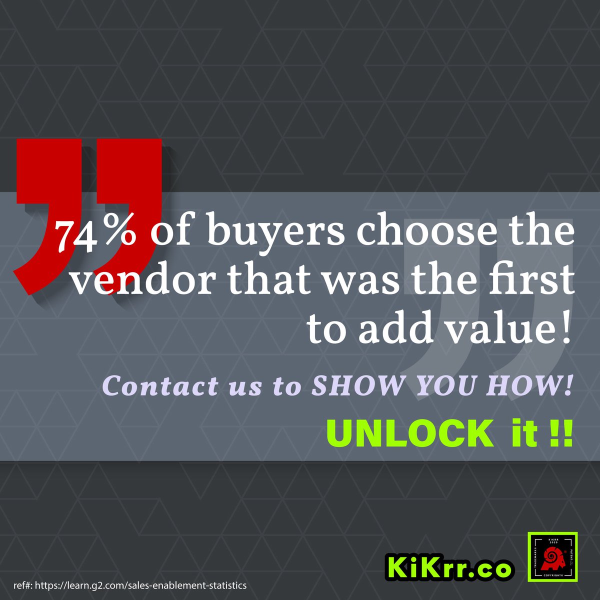craigellrod's tweet image. Sales reps waste $100,000 per deal. 58% of leads disappear in the funnel. YET 74% of buyers choose the first vendor to show value.
.
kikrr.co/fixmypipe/
.
#KIKrr
#CONVERTEDleads
#PIPEmasters
#FUNNELbusters
#HACKERverse
#MARKEThacks
#SECRETtool
#WEB3
#SalesAI