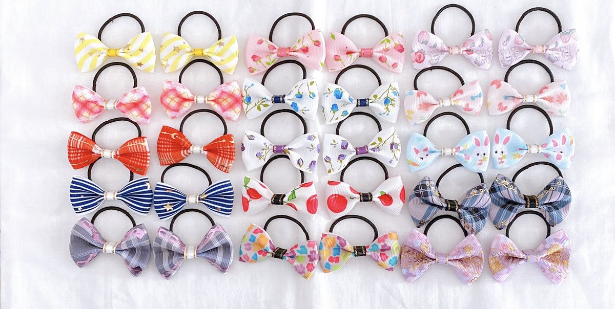 【小花のくるみ】ヘアゴム♡サンプル　キッズ　ベビー セミオーダーメイド えっくす☆きゅーと『 Sweet Memory♥ コーディネイトドールset