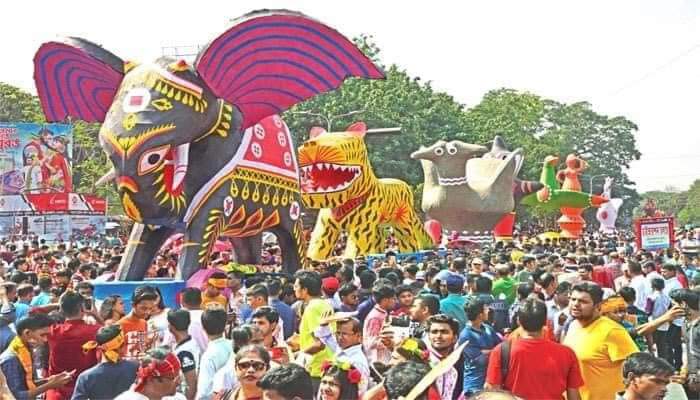 On The Occasion Of #PohelaBoishakh Bengali New Year I Wish To Everyone Have A Great Bengali New Year.

As Thousands Of People's Celebrate New Year Functions At Heart Of Dhaka #Bangladesh Under The Heat, This Festival Become Ever Lively. Celebration Of People Is Heart Of It