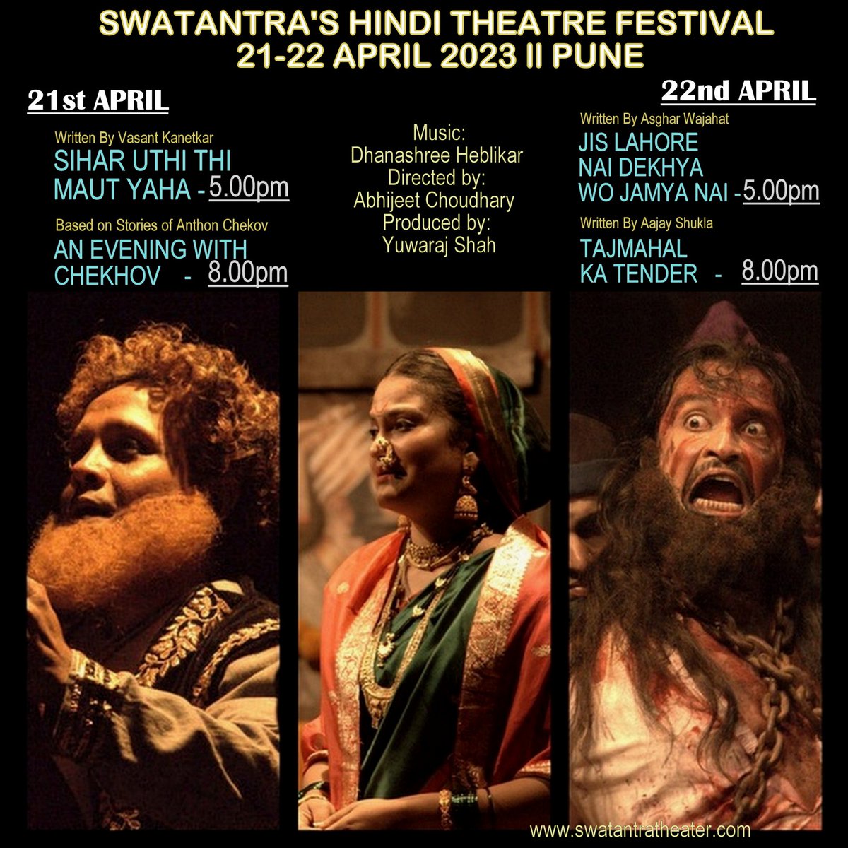 SwatantraPune's tweet photo. @swatantrapune inviting you all for hindi theatre festival  21 and 22 april in Pune
#theatre #art #plays #Drama #performance https://t.co/eKXv8wMAmo