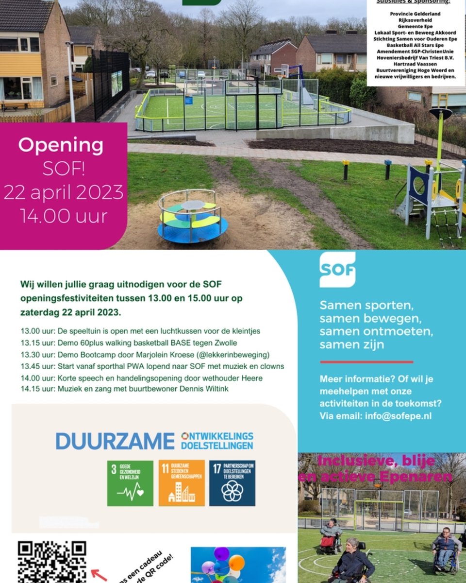 SOF_Epe's tweet photo. Opening SOF 22 april 1400 u, komt allen!! https://t.co/0jIIIpa7EA