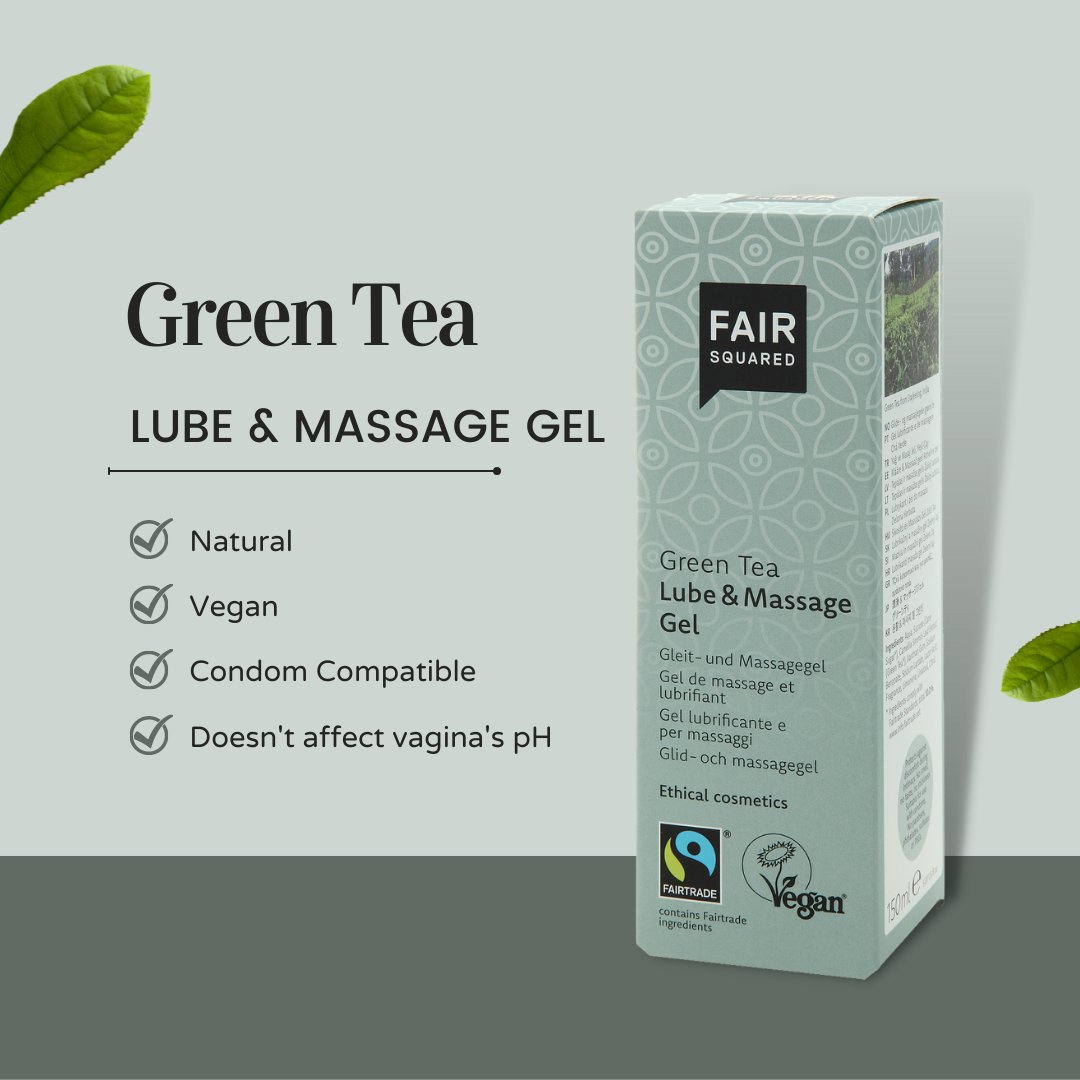 Natural, water-soluble body care product suitable for massages and as a lubricant. The pleasant and gentle vegan formula with Fairtrade green tea helps to relieve physical tension and to regenerate the skin.