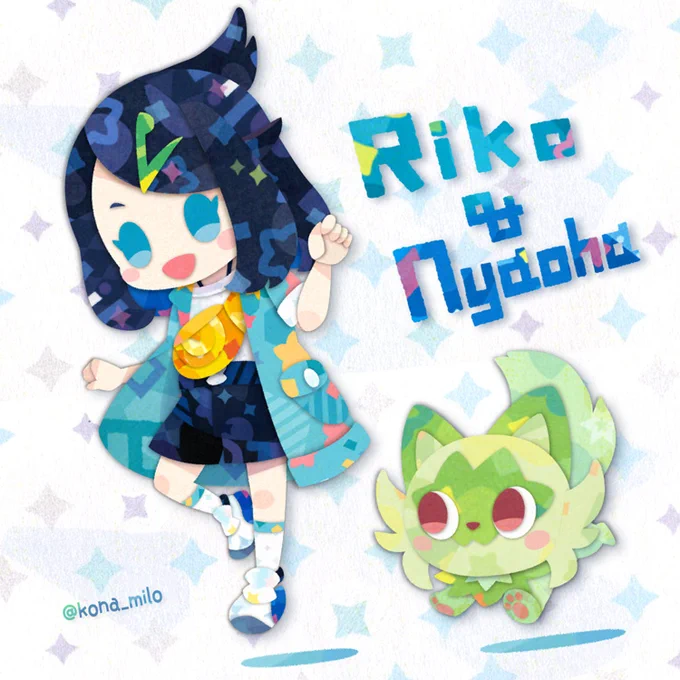 リコとニャオハ #アニポケ 