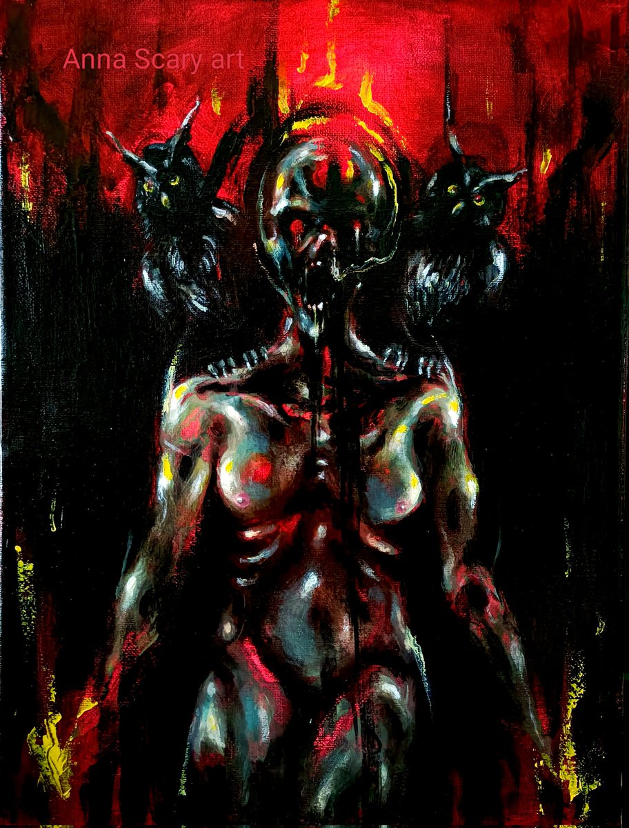 AnnaScaryArt's tweet photo. "Lilith", 30x40cm, oil on canvas,2023
#darkart #traditionalart #painting #horrorart #HorrorCommunity #HorrorFamily #macabre #creepy #art #artwork #gothicart https://t.co/U3zdvPWFCy
