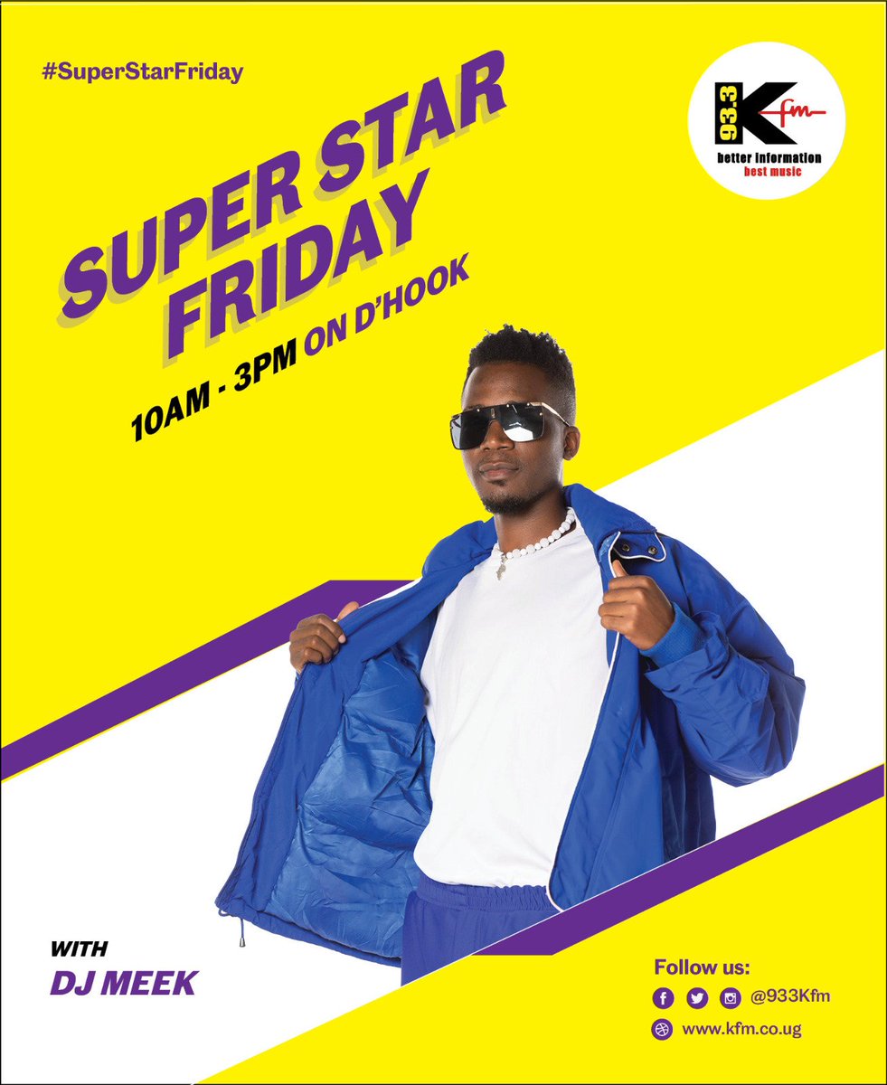 933 KFM (@933kfm) on Twitter photo ON-AIR: D'hook with @AnkoDee256 alongside <a href="/deejay_meek/">Meek Dee🇺🇬🇰🇪</a> on the wheels.
Drop your song requests as we dive into the #SuperStarFriday party. ON-AIR: D'hook with @AnkoDee256 alongside <a href="/deejay_meek/">Meek Dee🇺🇬🇰🇪</a> on the wheels.
Drop your song requests as we dive into the #SuperStarFriday party.