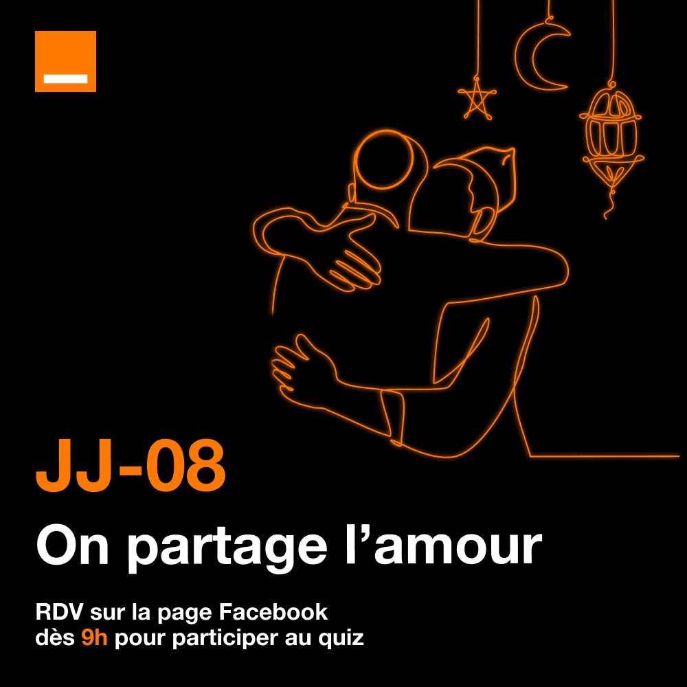 Orange_Cameroun's tweet photo. JJ-08 avant la clôture du mois de Ramadan.
Avec vous, nous partageons l'amour🧡
-----
DD-08 until the end of the Ramadan.
We are sharing love🧡 with you.
#Ramadan2023
#MaxdePartage
#MaxSharing https://t.co/okawb8Rqrs