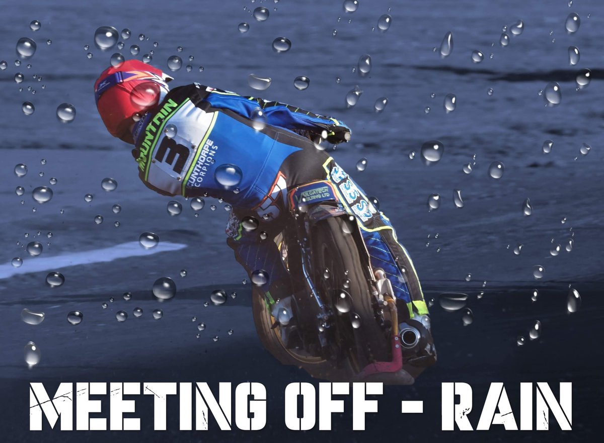 SpeedwayScunny's tweet photo. WITH such a poor forecast for the rest of the day, tonight's meeting with @OxfordSpeedway has been postponed.   

New date to be confirmed. https://t.co/xoCXyEMuVK