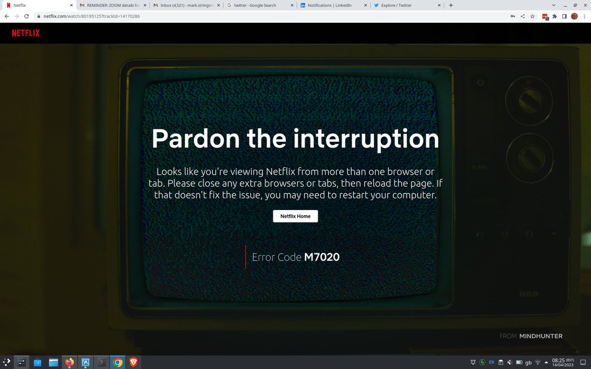 Mark_Stringer's tweet image. Hey @netflix I&apos;m getting this screen even though I&apos;m signed out on all devices. And I&apos;m not sharing my netflix account. Sort it.