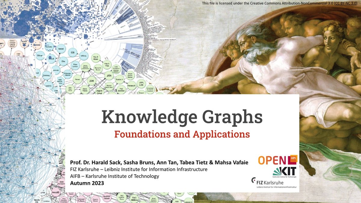 High time to learn about #knowledgegraph technology. Register now for our new free #OpenHPI online lecture 'Knowledge Graphs - Foundations and Applications' starting in Oct 2023: open.hpi.de/courses/knowle… #mooc #onlinelearning #semanticweb #ai #free
