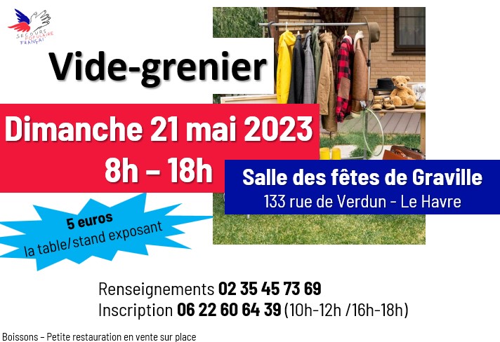 SecoursPop_LH's tweet photo. Grand vide-grenier
Le 21 mai - Salle des fêtes de Graville
Vous souhaitez venir vendre ? pensez à vous inscrire avant le 8 mail
#secourspopulaire #solidarite #videgrenier #Ventes @NLebreuil @DThieulent https://t.co/wOTVcksZLk