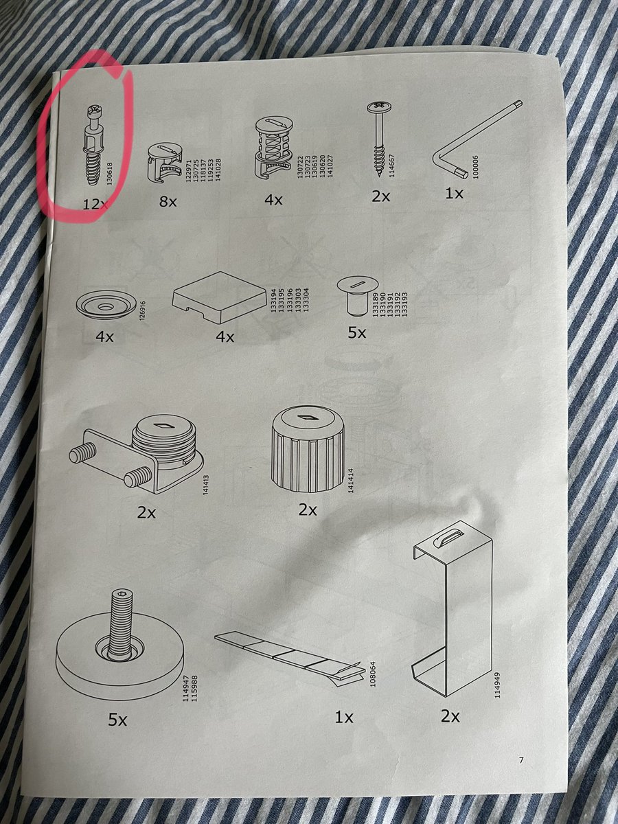 Miss_Spada's tweet photo. @IKEAUKSupport hi there I ordered a besta and came without screws. Called support and only sent this ones (x12). Can you pls send the rest?? Thx https://t.co/KK2ytye3fY