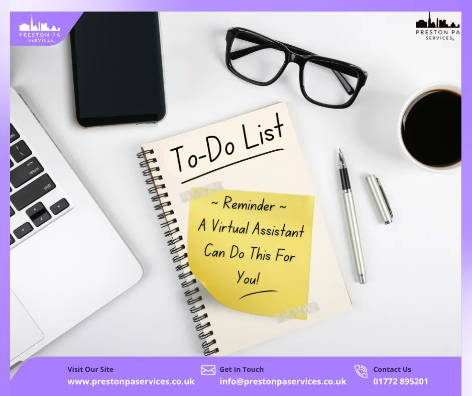 sueprestonpa's tweet photo. We get it! 
It's been a long week, you've made it to Friday, &amp; all you want to do is put your feet up, but you've still got a ton of emails &amp; paperwork to plough through. Consider #outsourcing your to-do list to a #VA to give you back control of your #time.
#LancsBusinessRT https://t.co/dSNYmj2vNY