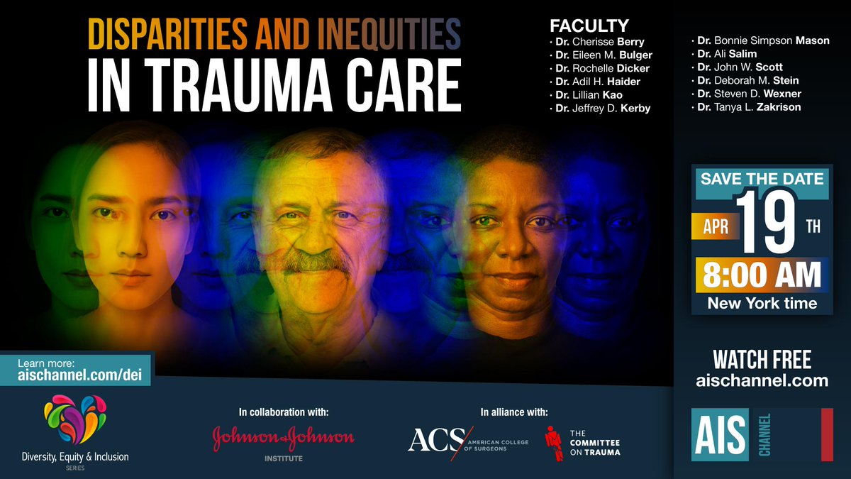 Join leading trauma experts 🌎 on @AISChannel to explore the history and current state of disparities in trauma care at @acsTrauma Program!🩹🏥 Learn about international variations, social determinants, & policy interventions to improve outcomes and reduce inequities. #TraumaCare
