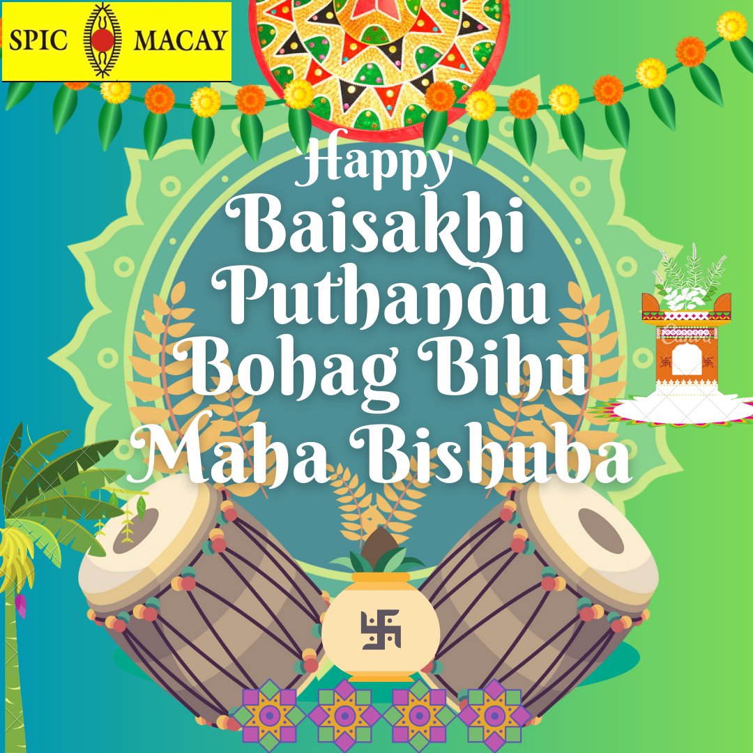 SPIC MACAY wishes everyone a Happy
#Baisakhi  #PuthanduVazhthukkal  #MahaBishuba  & #BohagBihu