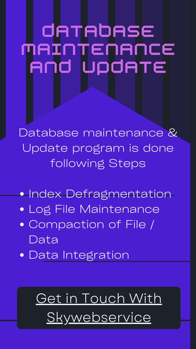 skywebservice's tweet image. SkyWeb Service thus supports a high level data maintenance and update service, which can help you gain from reduced risks and loss of your valuable data.
skywebservice.com/database-maint…
#outsource #skywebservice #database #DataEntry #services #maintenance