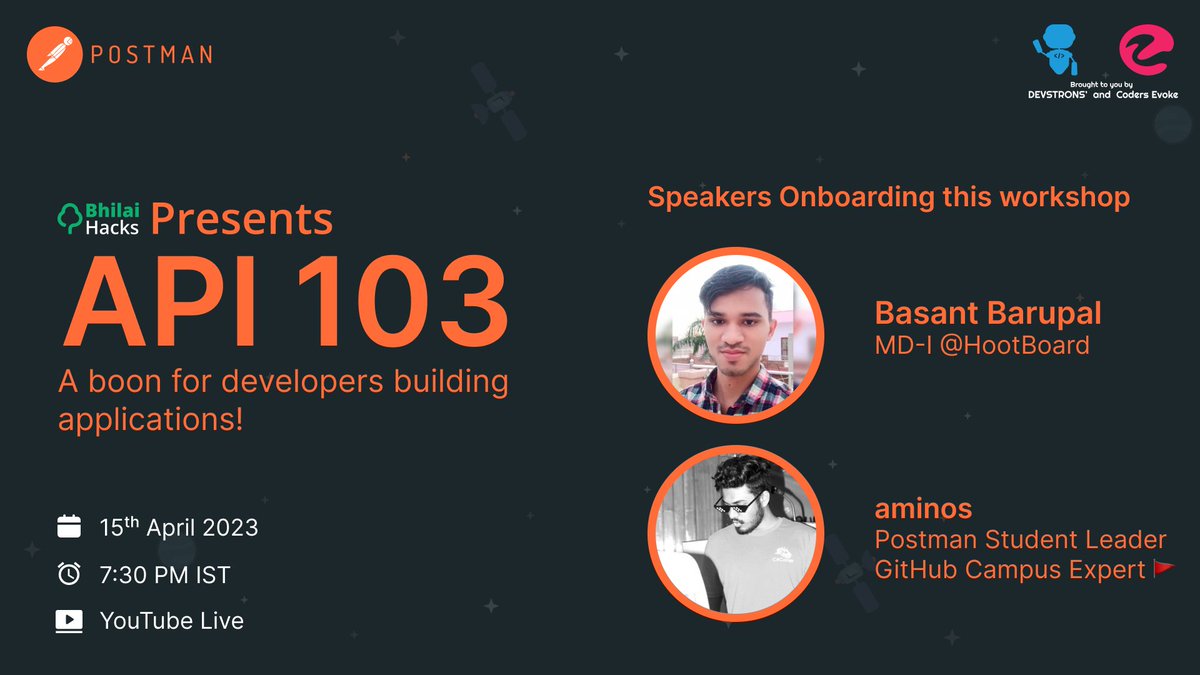 bhilaihacks's tweet image. Dear #PostmanStudent,

Discover how APIs can be used as lego bricks to build more robust  front-end applications with #API103! 🧡

Join our live-stream session and  learn how to seamlessly integrate APIs for maximum efficiency. 🚀

🔗 youtu.be/YRVmXdWZbJM

#APIWeek