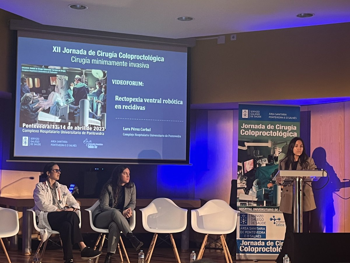 Cirugía Pontevedra (@cgd_pontevedra) on Twitter photo Continuamos con la #XIIJornadaColoproctologia !
Magníficas ponencias y vídeos donde la cirugía robótica cobra especial protagonismo! <a href="/carmencagigas/">carmen cagigas</a> <a href="/AlbertoParajo/">Alberto Parajó</a> <a href="/PerezCorbal_L/">Lara Pérez Corbal</a> Continuamos con la #XIIJornadaColoproctologia !
Magníficas ponencias y vídeos donde la cirugía robótica cobra especial protagonismo! <a href="/carmencagigas/">carmen cagigas</a> <a href="/AlbertoParajo/">Alberto Parajó</a> <a href="/PerezCorbal_L/">Lara Pérez Corbal</a>