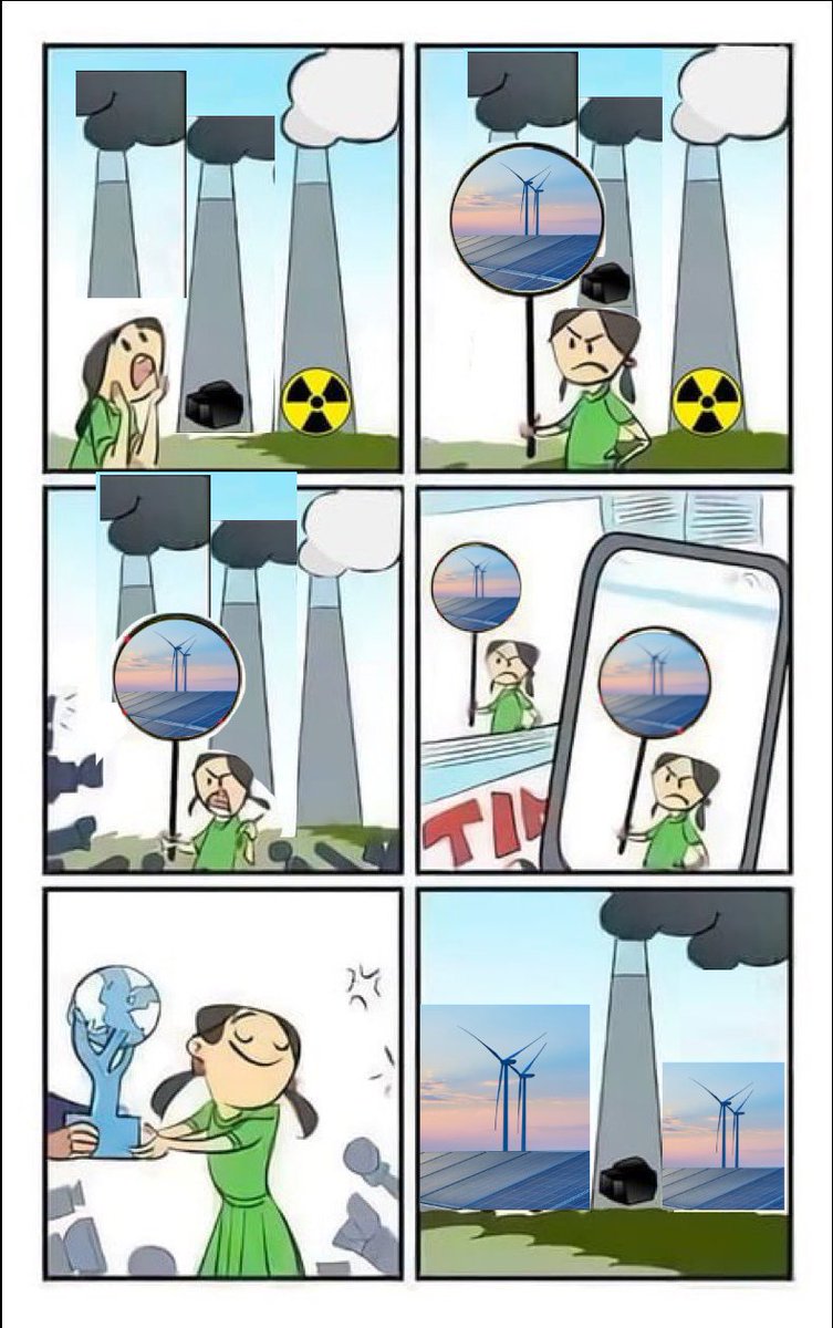 This is not the reality:

1. Angela Merkel never wore braids

2. Germany did not replace nuclear with coal. We replaced nuclear with renewables and on top we replaced 100 TWh coal power/a with renewables

One might argue why not the other way round, right. 
This is more accurate: