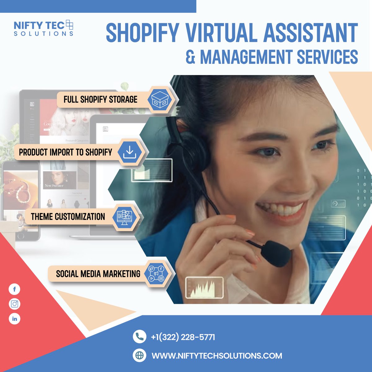 Get #shopifystoremanagement services from us! 

🌐 Get a free quote: niftytechsolutions.com

📱Book a call: +1 (332) 228-5771

📨 Free consultation: contact@niftytechsolutions.com

#shopifydropshipping #shopifystore #shopifyexperts #shopifymarketing #shopifymarketingexpert