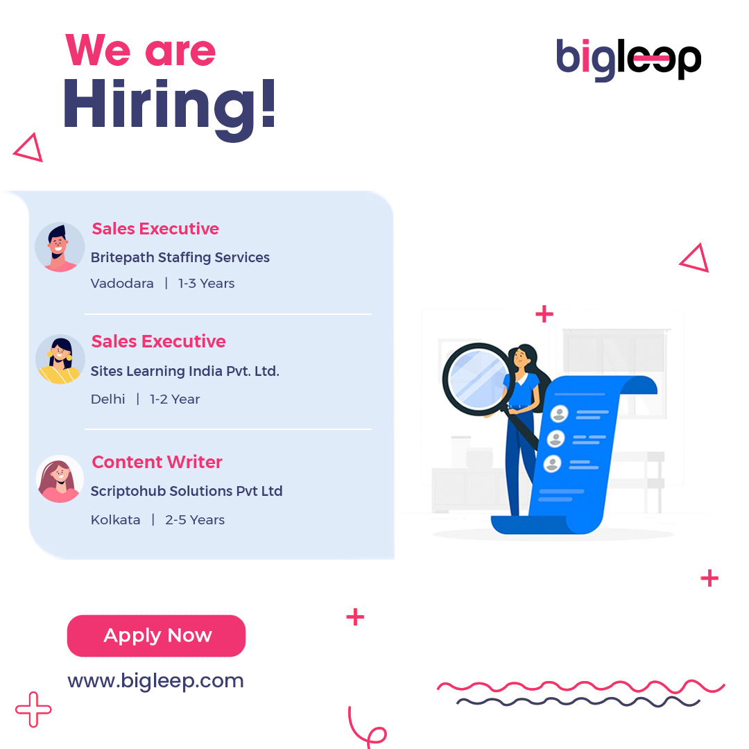 Latest Private Post

Hi,

Post your resume to search and apply for the latest govt & private Sector job vacancies in India.
Apply Now: bigleep.com

#currentjobsinkashmir #schooljobs #kashmirjob #teacherposts #privatesectorvacantpositions #careeropportunities