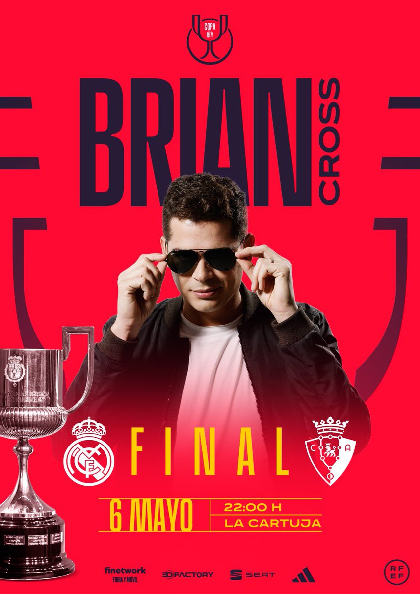 deepdelay's tweet image. 🎤 Brian Cross will be preforming in the #CopaDelRey final!! 

It’s going to be a night filled with great music, amazing artists and of course a great game of football! 

Good luck to both teams! ⚽️🏟

#LaCopaMola
