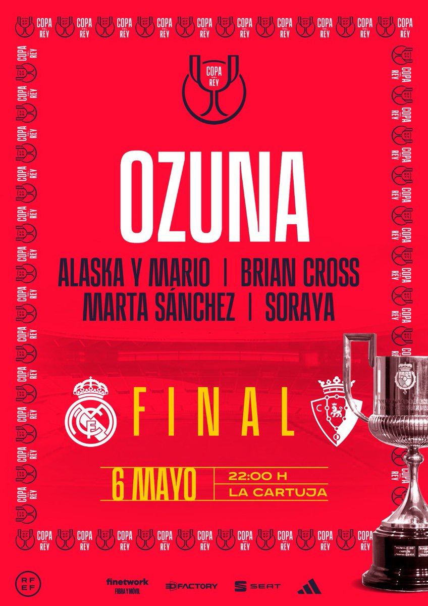 deepdelay's tweet image. 🎤 Brian Cross will be preforming in the #CopaDelRey final!! 

It’s going to be a night filled with great music, amazing artists and of course a great game of football! 

Good luck to both teams! ⚽️🏟

#LaCopaMola