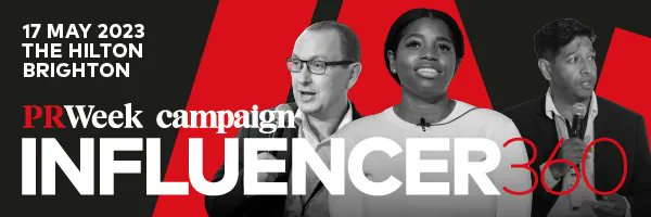 PRWeekHub's tweet photo. Join the likes of American Express, Ben&amp;Jerrys, Tripadvisor, Deliveroo and more at #Influencer360 this May, exploring how to revolutionise your influencer campaigns and create authentic and engaging content. Interested? Find out more at the website https://t.co/hj2xp4YEEH https://t.co/bLzqZ928jD