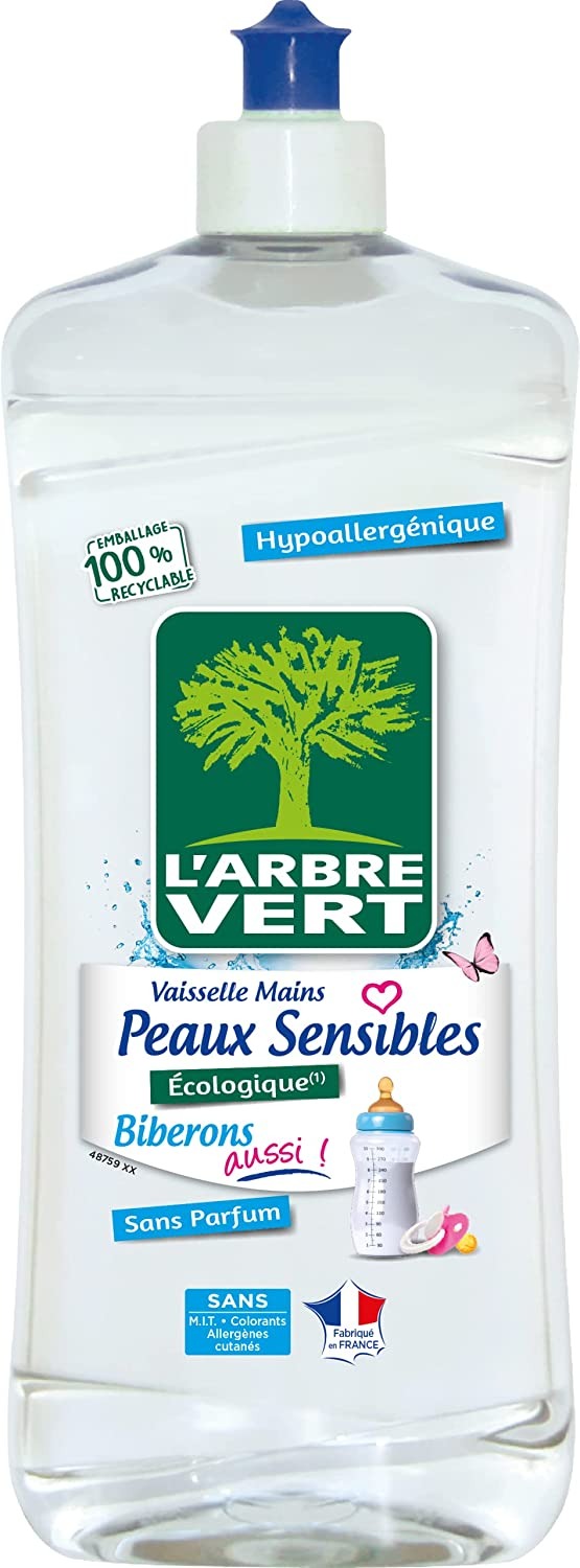 Arbre Vert Liquide Vaisselle Peau Sensible Biberon 750ml