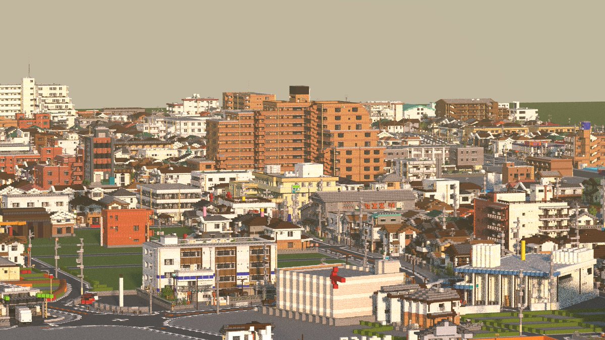Minecraftで製作してる都市の夕焼け
#富栄市 #Minecraft