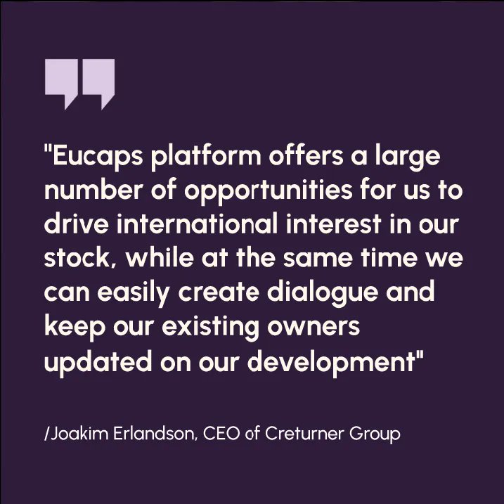 Eucaps_'s tweet photo. Creturner Group are now on a journey to European
investors. We’re looking forward to follow the success!

Make sure to follow Creturner Group: https://t.co/ZS3UFPkSNf https://t.co/MBHPtJRovZ