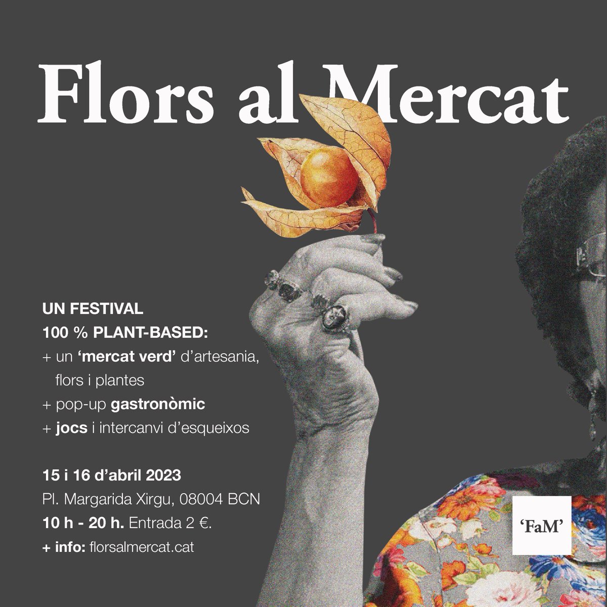🌷 ¡Mañana es el gran día! No olvides traer tus esquejes para intercambiarlos🌿, una bolsa reutilizable para llevarte a casa tus nuevas plantitas 🪴, las ganas de bailar con música en directo y muucha hambre de comida vegana buenísima 🌽! 
De 10 a 20h en Pl. Margarida Xirgu