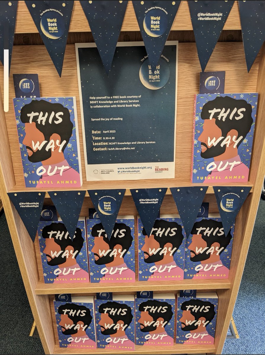 BCHFTLibrary's tweet photo. Don’t forget to grab your very own copy of ‘This way out’ #worldbooknight #ThisWayOut #ReadingIsFun https://t.co/vZPER3lPjC