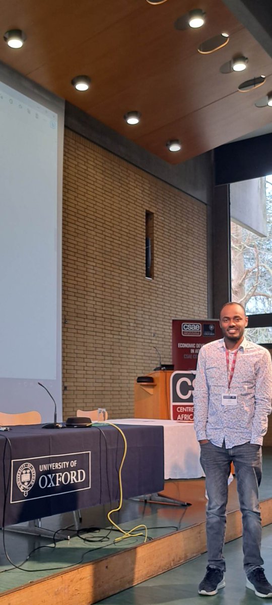 MusaHasen1's tweet photo. Feeling honored to share my PhD research at @Oxford_CSAE! Grateful for the opportunity. #PhD #Research #Oxford #CSAE https://t.co/UtKYR50hlV