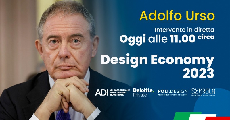 mimit_gov's tweet photo. 📌 Il ministro @adolfo_urso interviene alle ore 11 circa alla presentazione del rapporto #DesignEconomy 2023 realizzato da @SymbolaFondazio @DeloitteItalia @POLI_design con @ADIassodesign @comieco #CUID @CdD_torino
Segui la diretta streaming 👇🏻