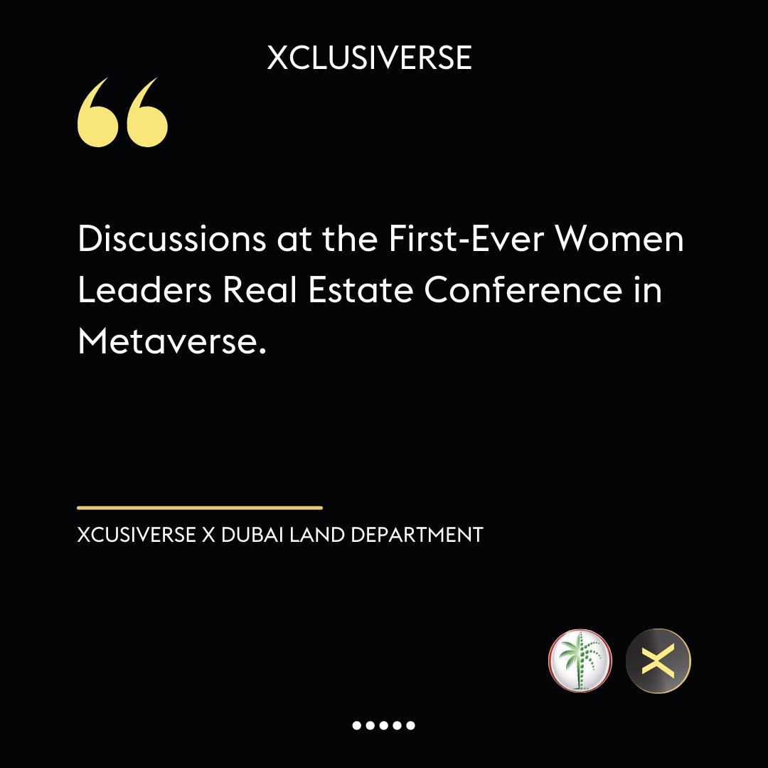 xclusiverse's tweet photo. At the women leaders Dubai Real Estate conference at Xclusiverse in partnership with DLD, we talked about these topics.
Learn more about the conference don't forget to watch the complete event on our YT Channel. >> https://t.co/jM3BrVQAFH
#metaverse #womenempoverment #realestate https://t.co/QRe5FSJVTV