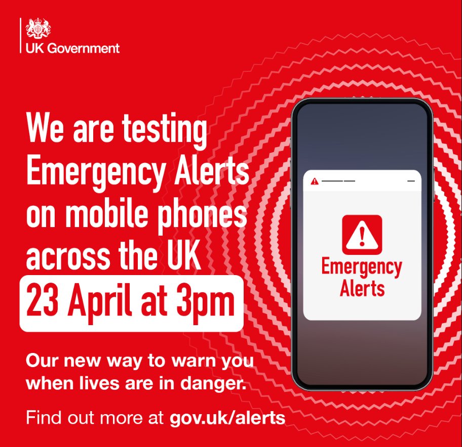 PlymouthCAB's tweet image. On Sunday 23rd April at 3pm, there will be a national test of the UK Emergency Alerts service.

More info ➡️gov.uk/alerts

Need to turn off #emergencyalerts? @RefugeCharity  have made a tutorial youtube.com/watch?v=I2MBcH…
#emergencyalertstest #emergencyalertsuk #plymouth